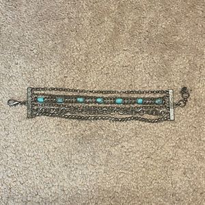 Lucky Brand bracelet, turquoise silver western cowgirl